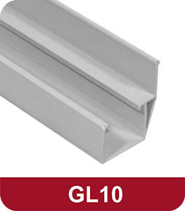 <p>Guia lateral com flange a 10 mm do trilho, comprimento de 2 metros, em plástico na cor branco.</p>
